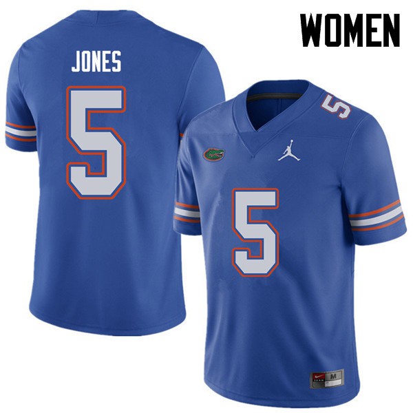 Jordan Brand Women #5 Emory Jones Florida Gators College Football Jersey Royal